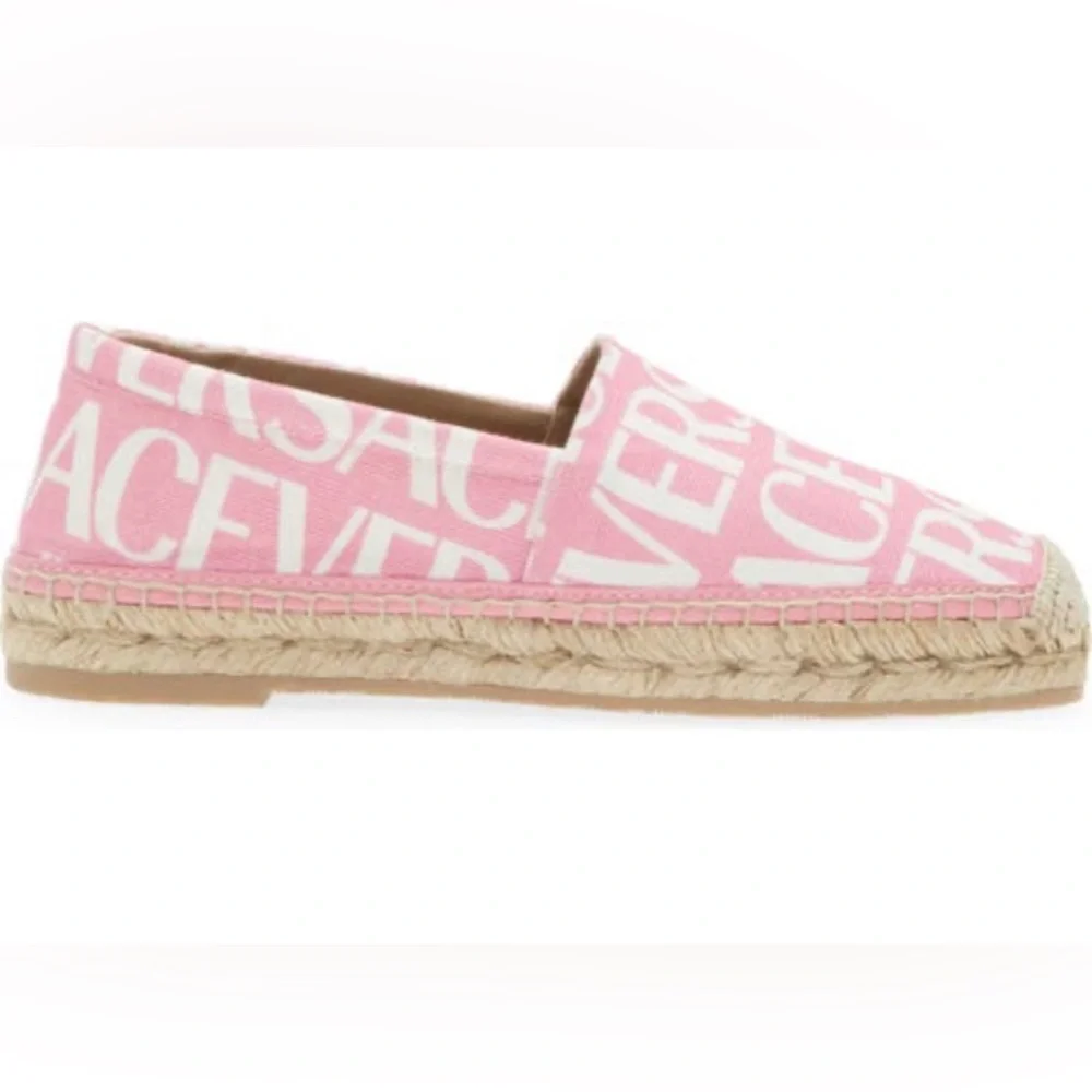 Versace Logo Print Espadrilles